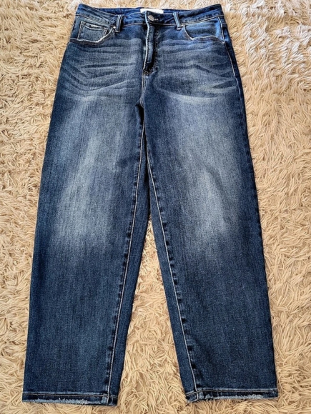 Risen Straight Leg Jeans in Blue Waist 31